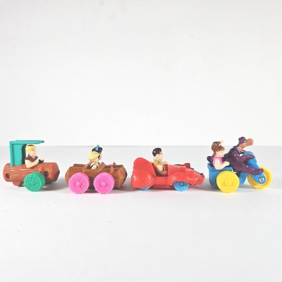 1993 Flintstones Mc Donalds Toy Cars Barney Betty Bambam Fred Pebbles Dino - Picture 4 of 4
